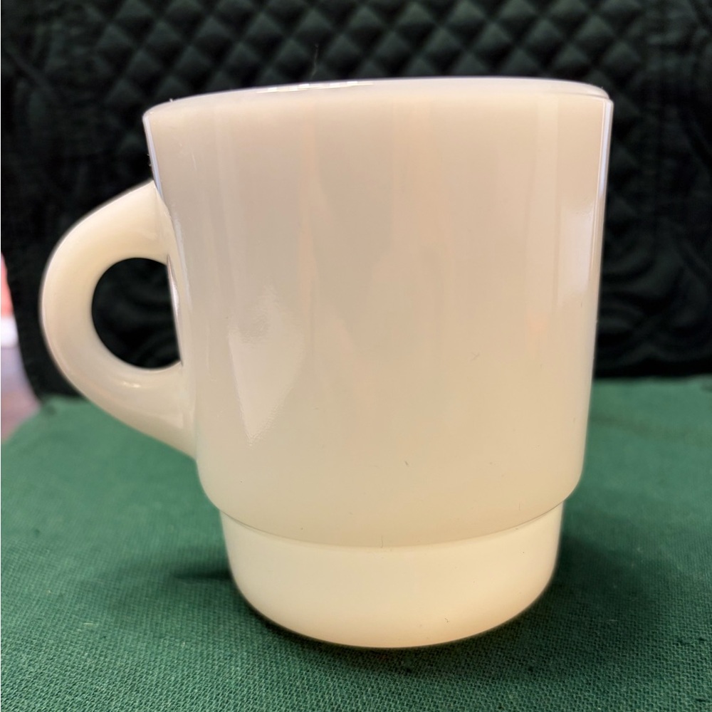 Anchor Hocking - Fire King Ware White Milk Glass Stackable Coffee Mug